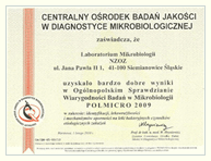 Certyfikat jakości 2009